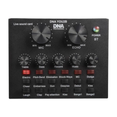 Set mikrofoni kondensator DNA YOU2B, kartë zani USB BT, i zi