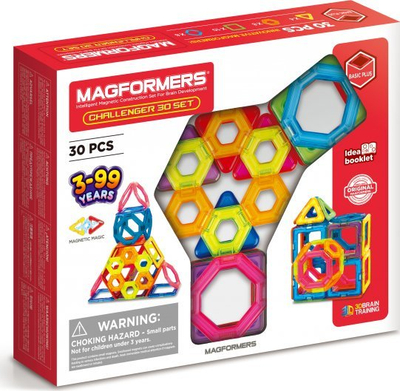 Lodër magnetike për ndërtim Magformers Challenger Set, 30 copa, shumëngjyrëshe