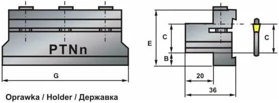 Mbajtës insertesh Pafana HOLDER PTNN-20, profesional, për përpunim metali