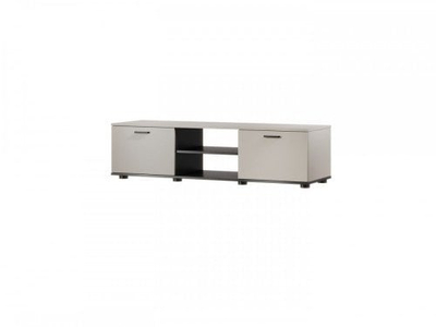 Kabinet TV Cama Meble SOHO, 140x43x37 cm, MDF, kashmir me të zezë
