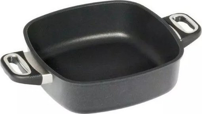 Tigan katror AMT Gastroguss AMTE268-E, 26 x 26 cm, me veshje jo-ngjitëse, i zi