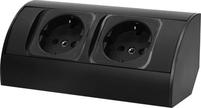 Prizë mobiljesh ORNO Electrical Strip Countertop, 2x Schuko, 3680W, e zezë