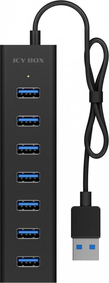 Hub USB ICY BOX IB-HUB1700-U3, 7 porta, USB 3.0, i zi