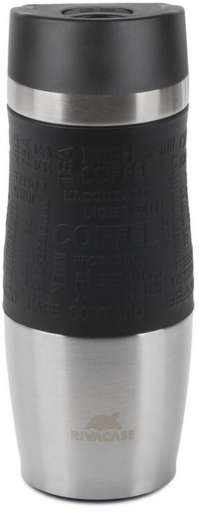 Termos Rivacase Thermal Mug, 380ml, çelik inox, argjend