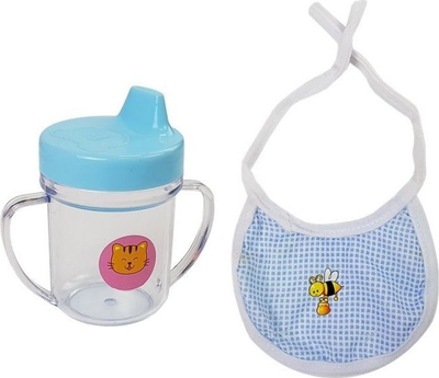 Kukull bebe Lean Sport Baby, 45cm, me zëra, me rroba blu