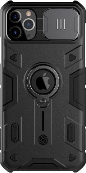 Mbrojtëse telefoni Nillkin CamShield Armor për iPhone 11 Pro, me kapak kamere, me unazë stand, e zezë