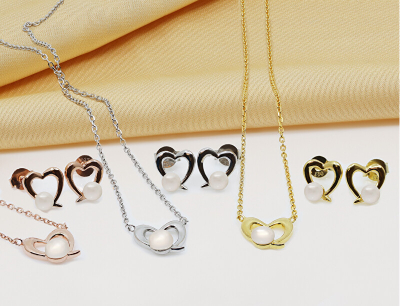 Set stoli Brilio Silver SET234W - vathë + qafore