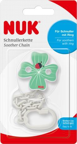 Zinxhir biberoni NUK Soother Chain, me kapse, rozë
