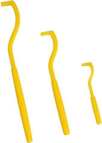 Set grepa për heq rriqra, 3 copë, plastikë, të verdha