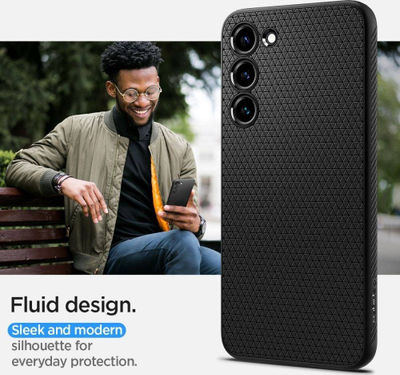 Mbrojtëse Spigen Liquid Air për Samsung Galaxy S23, e zezë