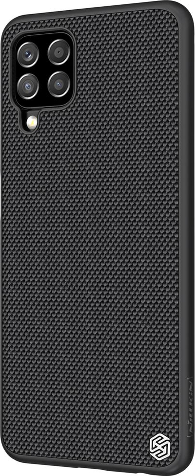 Maskë Nillkin Textured Case për Samsung Galaxy A22 4G, kornizë xheli, najlon mbrapa, e zezë