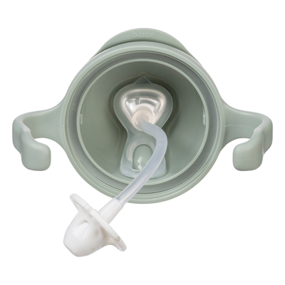 Gotë me pipë b.box Sippy Cup, 240ml, që ndriçon në errësirë, jeshile
