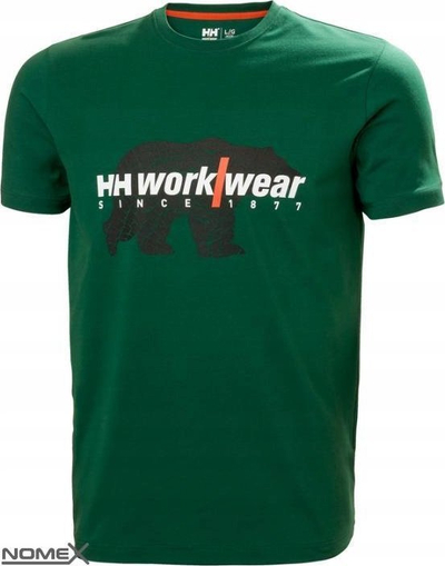 Bluzë Helly Hansen Workwear Graphic, pambuk organik, për burra L, e gjelbër