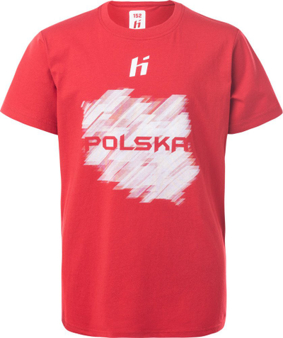 Bluzë fëmijësh Huari Poland Fan Jr, pambuk, e kuqe
