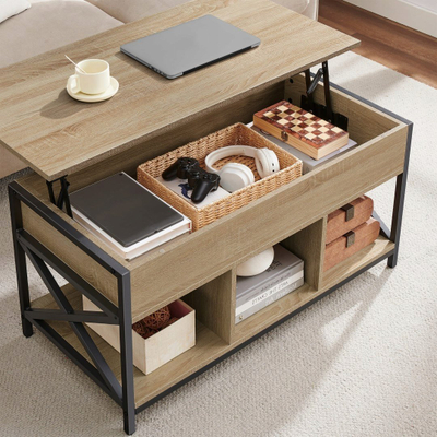 Tavolinë kafeje Oskar Model 2848 1, drejtkëndore 100 x 60 x 62 cm, kafe camel