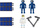 Set lodrash raketë kozmonautike Leantoys Space Rocket, 20 pjesë, 75cm, bardh e kaltër