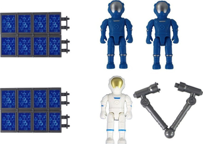 Set lodrash raketë kozmonautike Leantoys Space Rocket, 20 pjesë, 75cm, bardh e kaltër