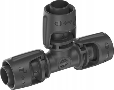 Pjesë lidhëse Gardena Micro Drip T-Joint, 13mm 1/2", e zezë