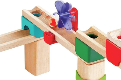 Lojë ndërtimi Hape Marble Run DIY, 81 copa, dru, shumëngjyrëshe