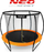Trampolinë kopshti Neo Sport, 180 x 252 cm, e zezë / portokalli