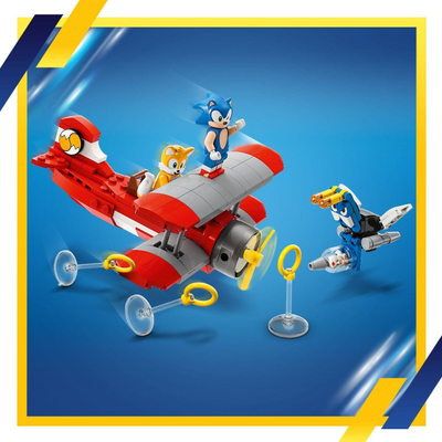 Lodër me kuba LEGO Sonic Tails Workshop Tornado Plane 76991, 376 copa, për kalamaj 6+