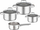 Set tenxheresh Roesle CHARM, 4 pjesë, çelik inox, kapak xhami