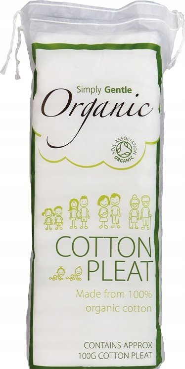 Pambuk organik Simply Gentle Cotton Pleat, 100% pambuk, 100g, i bardhë
