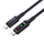 Kabllo karikimi ACEFAST USB C në USB C, 100W 5A, me ekran LED, e zezë