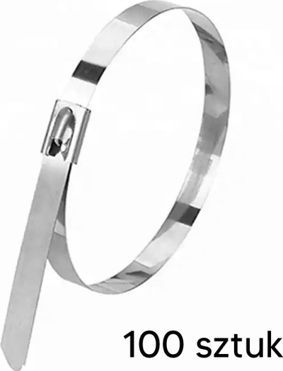 Set shtrëngues çeliku inox DA128B, 100 copë, rezistent ndaj korrozionit, argjendtë