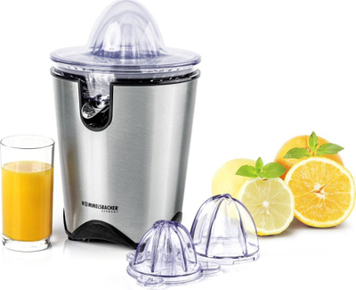 Shtrydhëse agrumesh Rommelsbacher ZP 60 E, motor i fuqishëm, çelik inox, argjendtë