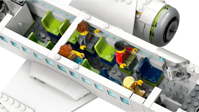 Set LEGO City Passenger Airplane 60367, aeroplan pasagjerësh, 9 minifigura, shumengjyrësh