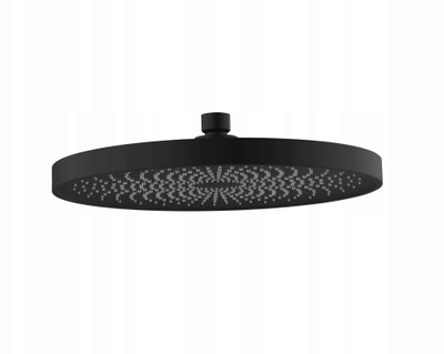 Kokë dushi WENKO Softwater, 26 cm, plastike ABS, e zezë mat