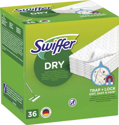 Lecka tharëse Swiffer Dust, refille zëvendësuese, 36 copë, të bardha