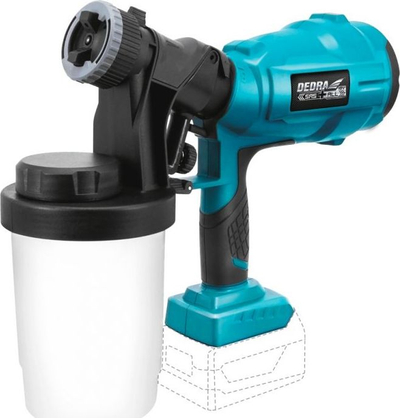 Pajisje për lyerje Dedra DED7057, pa kabllo 18V, depozitë 900 ml, blu