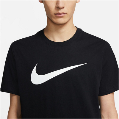 Bluzë Nike Sportswear Swoosh, pambuk, logo përpara, e zezë