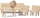 Set mobiljesh për kukulla Lundby DIY Living Room, dru natyral, për ngjyrosje, ngjyrë druri e çelët