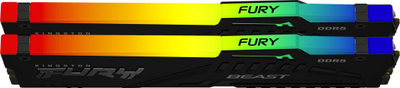 Memorie Kingston Fury Beast RGB, DDR5, 64 GB, 5200 MHz, CL40, KF552C40BBAK2-64