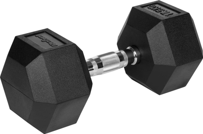 Hantelë hekzagone Rebel Active, 17.5kg, gize me veshje gome