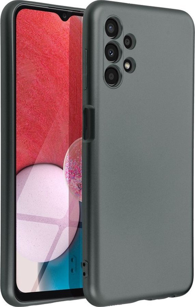 Kapak mbrojtës Tok Metallic për Samsung Galaxy A13 4G, TPU, ngjyrë metalike gri