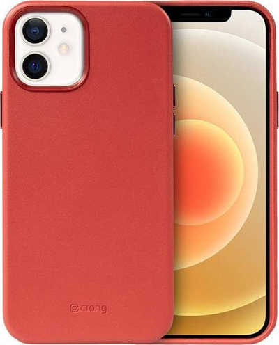 Këllëf telefoni Crong Essential Cover Magnetic, për iPhone 12 12 Pro, MagSafe, i kuq