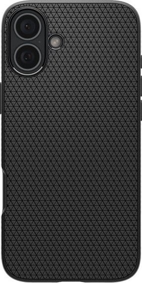 Maskë telefoni Spigen Liquid Air për iPhone 16 Plus, matte, e zezë
