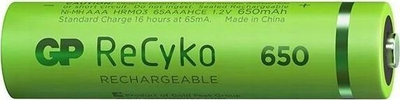 Полначливи батерии ГП Ресико 650 ААА, 650mAh, 1.2V, пакување 2 парчиња