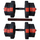 Set hantelash EB Fit 1033419, 2 x 10 kg, i rregullueshëm, i zi me të kuqe