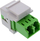 Adapter fibër optike InLine Keystone, duplex LC LC, singlemode, i bardhë jeshil
