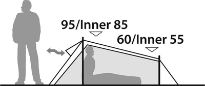 Tendë kampingu Robens Arrow Head, për 1 person, tunel kompakt, blu
