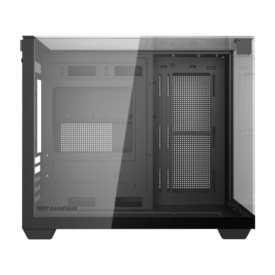 Kuti kompjuteri Darkflash TH285M, M ATX ITX, xham i temperuar, e zezë