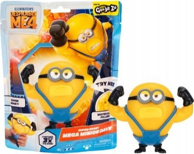 Figurë aksioni Heroes of Goo Jit Zu Mega Minion Dave, super që shtrihet, me rruaza uji, e verdhë