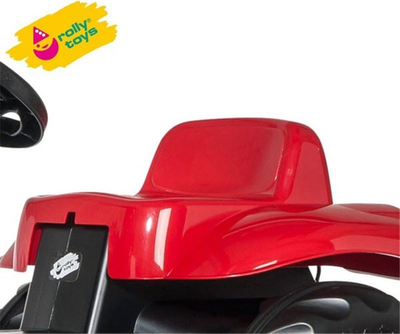 Traktor lodër me pedale Rolly Toys Massey Ferguson me rimorkio, për kalama 2.5 vjeç, i kuq