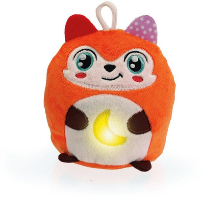 Плишана играчка Clementoni Baby Twinkle Twinkle Little Fox, ноќно светло, релаксирачки звуци, портокалова
