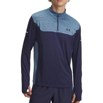 Bluzë sportive Under Armour Tech Utility 1/4, me mëngë të gjata, material që thith djersë, blu